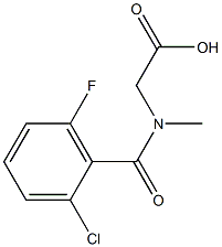 2-[(2-chloro-6-fluorophenyl)-N-methylformamido]acetic acid Struktur