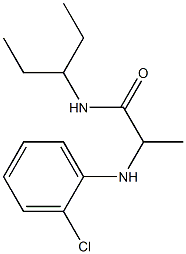 2-[(2-chlorophenyl)amino]-N-(pentan-3-yl)propanamide Struktur