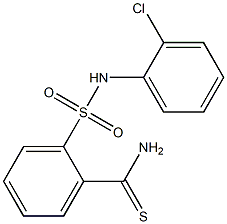 2-[(2-chlorophenyl)sulfamoyl]benzene-1-carbothioamide Struktur