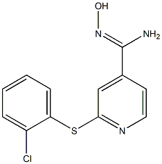 2-[(2-chlorophenyl)sulfanyl]-N'-hydroxypyridine-4-carboximidamide Struktur