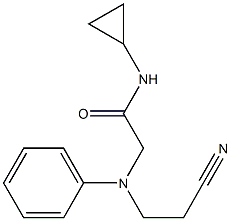 2-[(2-cyanoethyl)(phenyl)amino]-N-cyclopropylacetamide Struktur