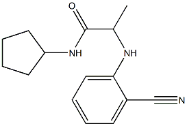 2-[(2-cyanophenyl)amino]-N-cyclopentylpropanamide Struktur