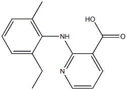 2-[(2-ethyl-6-methylphenyl)amino]pyridine-3-carboxylic acid Struktur