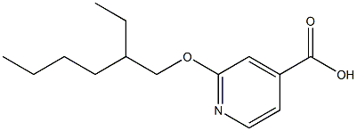 2-[(2-ethylhexyl)oxy]pyridine-4-carboxylic acid Struktur