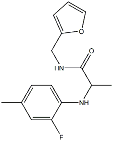 2-[(2-fluoro-4-methylphenyl)amino]-N-(furan-2-ylmethyl)propanamide Struktur