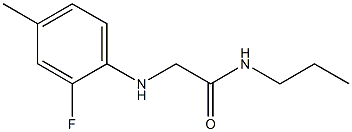 2-[(2-fluoro-4-methylphenyl)amino]-N-propylacetamide Struktur