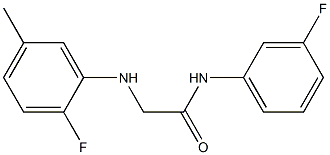 2-[(2-fluoro-5-methylphenyl)amino]-N-(3-fluorophenyl)acetamide Struktur