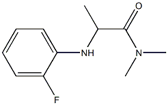 2-[(2-fluorophenyl)amino]-N,N-dimethylpropanamide Struktur