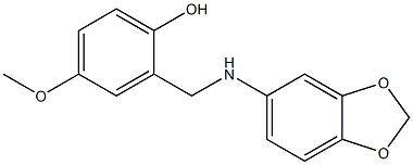 2-[(2H-1,3-benzodioxol-5-ylamino)methyl]-4-methoxyphenol Struktur