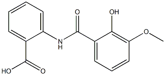 2-[(2-hydroxy-3-methoxybenzene)amido]benzoic acid Struktur