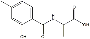 2-[(2-hydroxy-4-methylbenzoyl)amino]propanoic acid Struktur