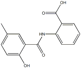 2-[(2-hydroxy-5-methylbenzene)(methyl)amido]benzoic acid Struktur