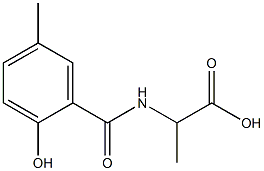 2-[(2-hydroxy-5-methylphenyl)formamido]propanoic acid Struktur