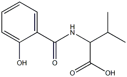 2-[(2-hydroxybenzoyl)amino]-3-methylbutanoic acid Struktur