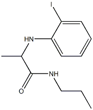 2-[(2-iodophenyl)amino]-N-propylpropanamide Struktur