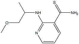 2-[(2-methoxy-1-methylethyl)amino]pyridine-3-carbothioamide Struktur