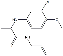 2-[(3-chloro-4-methoxyphenyl)amino]-N-(prop-2-en-1-yl)propanamide Struktur