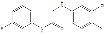 2-[(3-chloro-4-methylphenyl)amino]-N-(3-fluorophenyl)acetamide Struktur