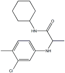 2-[(3-chloro-4-methylphenyl)amino]-N-cyclohexylpropanamide Struktur