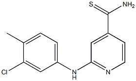 2-[(3-chloro-4-methylphenyl)amino]pyridine-4-carbothioamide Struktur