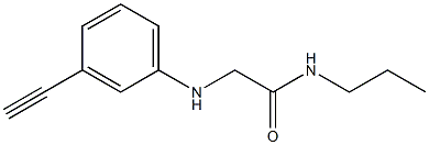 2-[(3-ethynylphenyl)amino]-N-propylacetamide Struktur