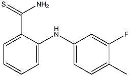 2-[(3-fluoro-4-methylphenyl)amino]benzene-1-carbothioamide Struktur