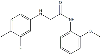 2-[(3-fluoro-4-methylphenyl)amino]-N-(2-methoxyphenyl)acetamide Struktur