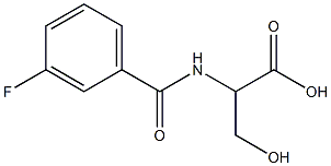 2-[(3-fluorobenzoyl)amino]-3-hydroxypropanoic acid Struktur