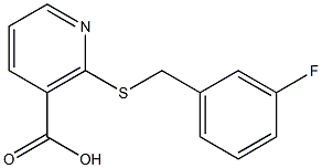 2-[(3-fluorobenzyl)thio]nicotinic acid Struktur