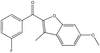 2-[(3-fluorophenyl)carbonyl]-6-methoxy-3-methyl-1-benzofuran Struktur