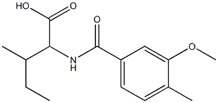 2-[(3-methoxy-4-methylphenyl)formamido]-3-methylpentanoic acid Struktur