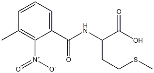 2-[(3-methyl-2-nitrophenyl)formamido]-4-(methylsulfanyl)butanoic acid Struktur