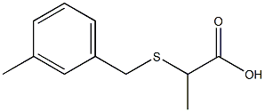 2-[(3-methylbenzyl)thio]propanoic acid Struktur