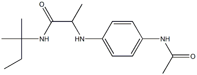 2-[(4-acetamidophenyl)amino]-N-(2-methylbutan-2-yl)propanamide Struktur