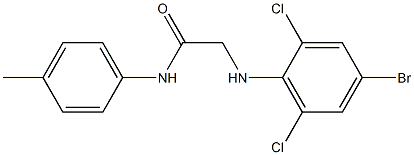 2-[(4-bromo-2,6-dichlorophenyl)amino]-N-(4-methylphenyl)acetamide Struktur