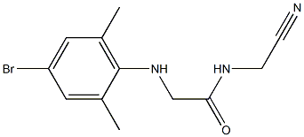 2-[(4-bromo-2,6-dimethylphenyl)amino]-N-(cyanomethyl)acetamide Struktur