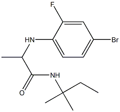 2-[(4-bromo-2-fluorophenyl)amino]-N-(2-methylbutan-2-yl)propanamide Struktur