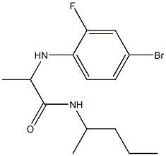 2-[(4-bromo-2-fluorophenyl)amino]-N-(pentan-2-yl)propanamide Struktur