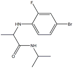 2-[(4-bromo-2-fluorophenyl)amino]-N-(propan-2-yl)propanamide Struktur