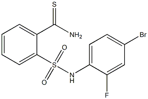 2-[(4-bromo-2-fluorophenyl)sulfamoyl]benzene-1-carbothioamide Struktur