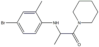 2-[(4-bromo-2-methylphenyl)amino]-1-(piperidin-1-yl)propan-1-one Struktur