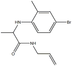 2-[(4-bromo-2-methylphenyl)amino]-N-(prop-2-en-1-yl)propanamide Struktur