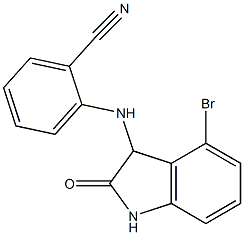 2-[(4-bromo-2-oxo-2,3-dihydro-1H-indol-3-yl)amino]benzonitrile Struktur