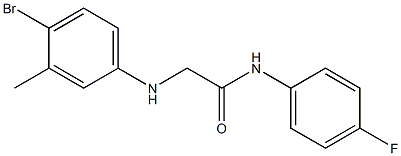 2-[(4-bromo-3-methylphenyl)amino]-N-(4-fluorophenyl)acetamide Struktur