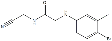 2-[(4-bromo-3-methylphenyl)amino]-N-(cyanomethyl)acetamide Struktur