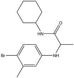 2-[(4-bromo-3-methylphenyl)amino]-N-cyclohexylpropanamide Struktur