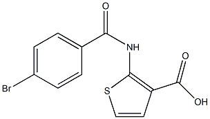 2-[(4-bromobenzoyl)amino]thiophene-3-carboxylic acid Struktur