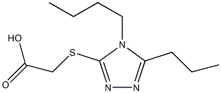 2-[(4-butyl-5-propyl-4H-1,2,4-triazol-3-yl)sulfanyl]acetic acid Struktur