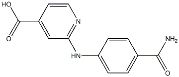 2-[(4-carbamoylphenyl)amino]pyridine-4-carboxylic acid Struktur