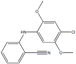 2-[(4-chloro-2,5-dimethoxyphenyl)amino]benzonitrile Struktur